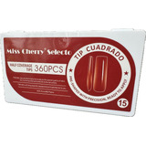 Tips Miss Cherry Cuadrado Largo Transparente Completo #15 