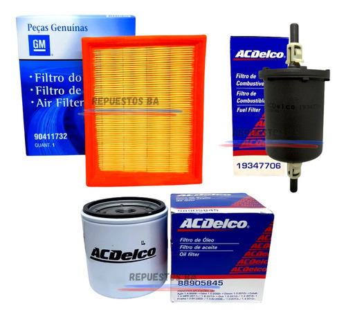 Kit 3 Filtros Aire Aceite Nafta Corsa 1.6 Original