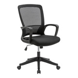 Silla De Escritorio Benkel Bk0 Ergonómica  Negra Con Tapizado De Mesh Y Tela