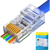 Petechtool Rj45 Cat6 Cat5 Extremos Del Conector Chapado En O