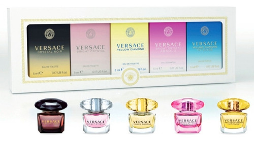 Versace Set 5 Miniaturas Edp Y Edt De 5 Ml C/u