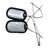 Placa De Identificación Militar Dog Tag Personalizada