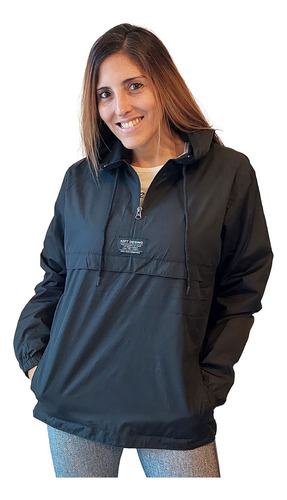 Campera De Mujer Impermeable Rompevientos Capucha Bolsillos