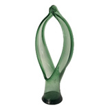 Jardinera Centro De Mesa Florero Cristal Verde Murano 25 Cm