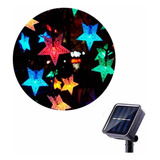 Luces Guirnalda Led Estrella Cristal Panel Solar Multicolor