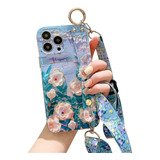 Funda Con Doble Correa Fashion Soft Para iPhone 14 Plus Azul