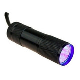 Mini Lanterna Luz Ultravioleta 9 Led Luz Negra Uv Escorpião Cor Da Lanterna Preto