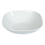 Plato Hondo Porcelana Blanca Importado Cuadrado