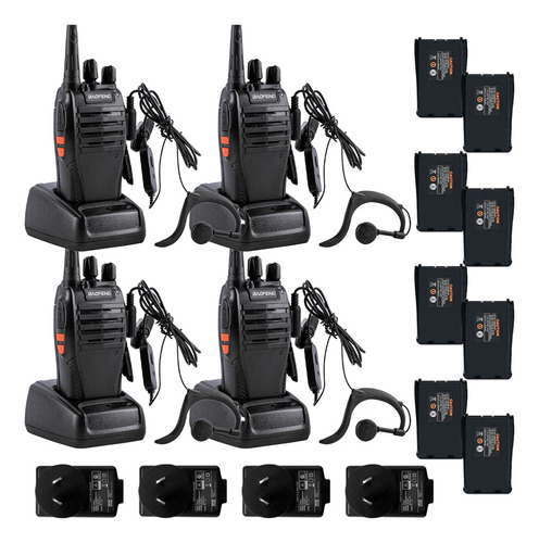 Kit Handy Baofeng Bf-999s Original X 4 + Accesorios Extra