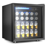 Refrigerador De Bebidas Euhomy 55 Latas - Mini Bar Con Puert