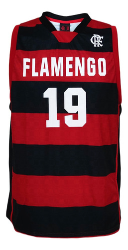 Regata Flamengo Vermelho E Preta Listrada Licenciada