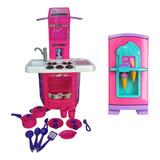 Mini Cozinha Infantil Sai Agua E Geladeira Com Sorvete