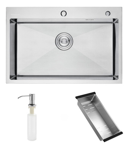 Bacha Cocina Acero Inoxidable 304 Häusar Hm-6845 +escurridor