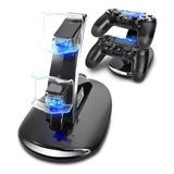 Base De Carga Ps4 Doble Para Joystick Controles Ps4 Usb