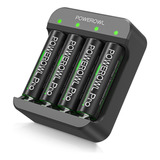 Baterías Aa Recargables De Litio Con Cargador, 3000mwh 1.5v 