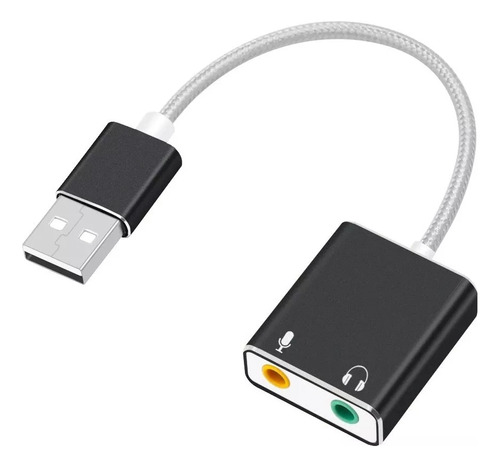 Tarjeta De Sonido7.1 Conector Usb A Audio Y Micrófono 3.5mm