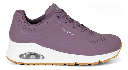 Tenis Dama Skechers Casual Con Agujeta Morado Sintetico 7369