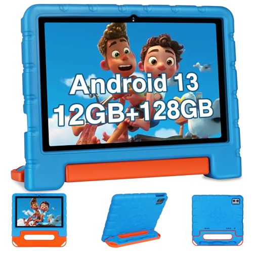 Tablet Niños De 10 Pulgadas Android 13, Funda Prueba D...