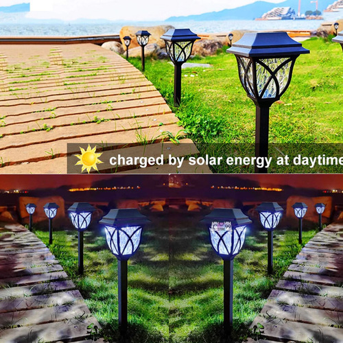 Farol Solar Impermeable Para Jardin Decoracion Exterior X2