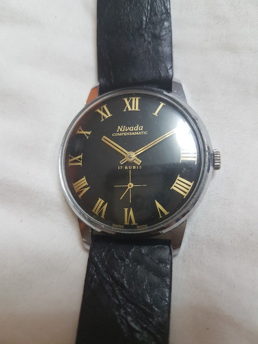 Reloj De Pulsera Vintage Nivada Compensamatic