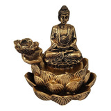 Incensario Cascata Flor Lotus Buda Hindu Miniatura + Brinde