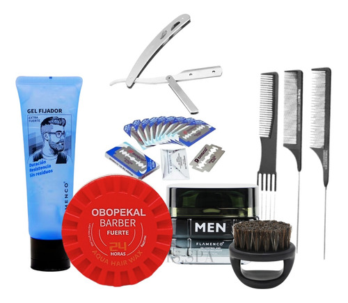 Set Barberia Afeitado De Barba