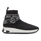 Tenis Dkny Miley High Sneakers Deportivos Plataforma Negro 