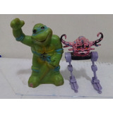 Figura Tortuga Ninja Leonardo Y Cranck Bootleg Víntage 90s