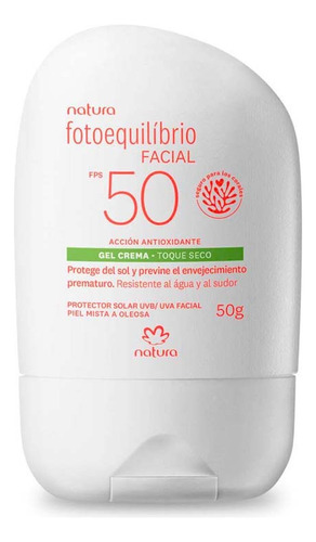 Gel Crema Protector Solar Facial Fotoeq Fps50 - Natura