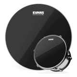 Parche Para Tom De Bateria Evans 14 Black Chrome Doble Capa