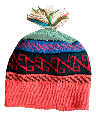 Gorro Lana Tejido Artesanal Multicolor Caba