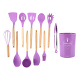 Set Utensillos De Cocina Antiadherentes De Silicona