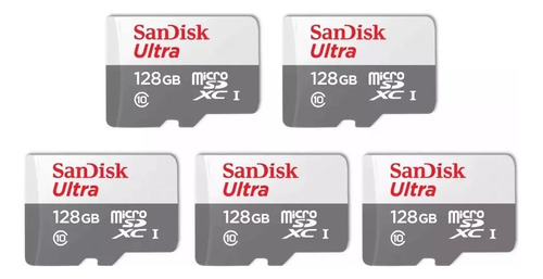 5 Sandisk Ultra Microsd 128gb Class10 Memory Card 100mb/s