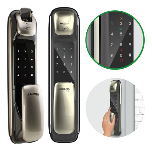 Fechadura Digital Intelbras Com Biometria E Senha Fr630   