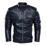 Chaqueta De Hombre Pu Coat Ropa De Moto Europea Americana