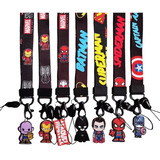 Cinta Porta Carnet Lanyard Super Heroes X 12 Unidades