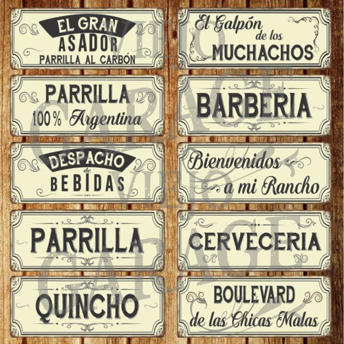 Cartel De Chapa Vintage Con Frases 80x30cm