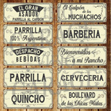 Cartel De Chapa Vintage Con Frases 35x14cm