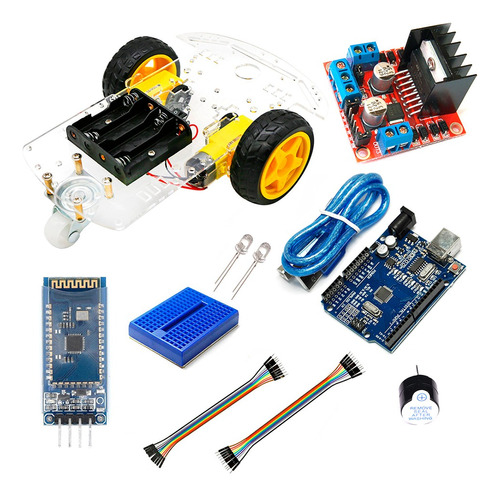 Kit Carro Robot Bluetooth Arduino, Instructivo, Codigo, App