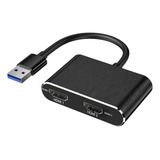 Vídeo Externo Hdmi Usb 3.0 Para Adaptador Duplo Compatível C