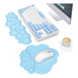 Cloud Wrist Rest 2pcs Juego De Reposamuñecas Para Teclado