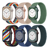 6 Pulseiras Elástico Para Apple Watch Iwatch Ultra Se 9 8 7