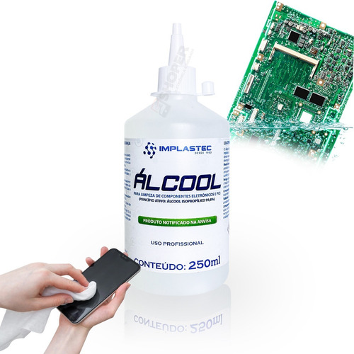 250ml Limpador Isopropílico Álcool Isopropanol Implastec