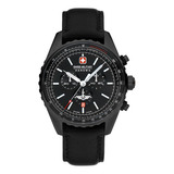 Reloj Swiss Military Smwgc0000330 Para Hombre Cronografo Color De La Malla Negro Color Del Bisel Negro Color Del Fondo Negro