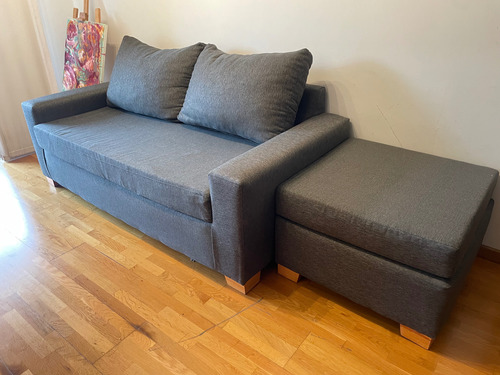 Sillón 3 Cuerpos Con Camastro Móvil (chenille) Marca Ts Deco