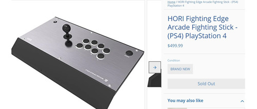 Controle Arcade Hori Edge Ps4 Novo