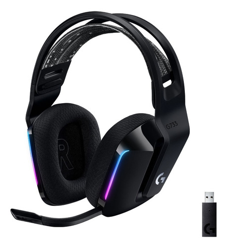 Audifono Gamer Logitech G733 Lightspeed Rgb  Color Negro