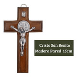 Cristo De San Benito De Pared En Madera Cruz En Madera 15cm 