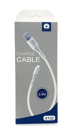 Cable Wuw X132 Extra Largo Compatible iPhone Lighting 2.5m