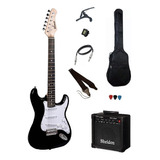 Kit Guitarra Winner Wgs Black + Amplificador + Acessórios